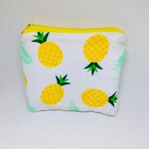 Mini/Small Zipper Pouch/Bag/ In Pineapple Print